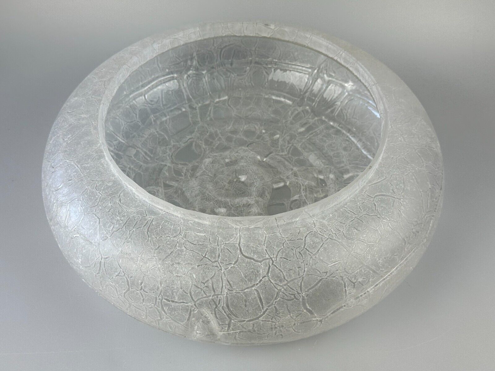 60s 70s ceiling lamp Plafoniere Ice Glass Doria Germany Space Age Design