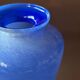 Grand vase en verre bleu 37cm
