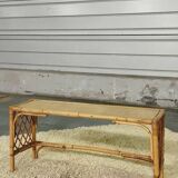 Rattan end bench