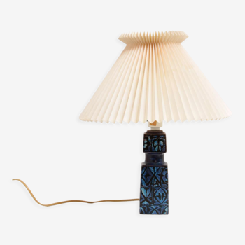Blue Nils Thorsson table lamp for Royal Copenhagen/Fog & Mørup, 1970s