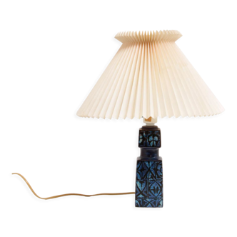 Blue Nils Thorsson table lamp for Royal Copenhagen/Fog & Mørup, 1970s