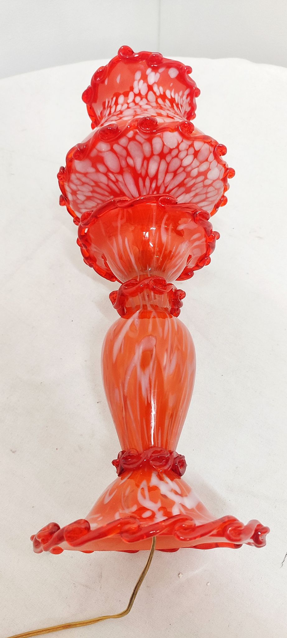 Murano glass table lamp. Italy, 1980