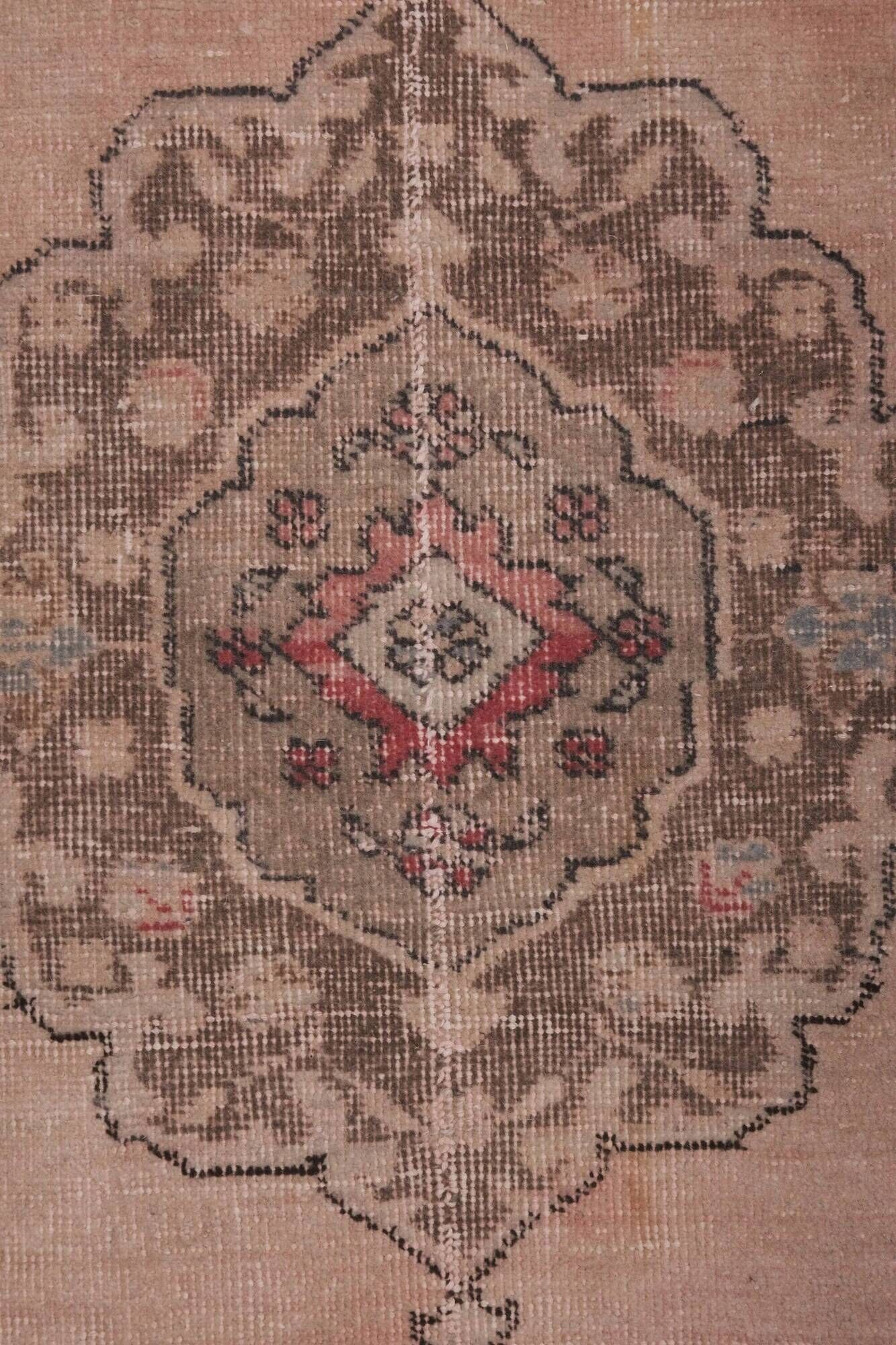 Vintage Turkish hallway rug 86x755 cm