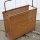 Door magazines in wicker and metal, vintage 60s - 70s