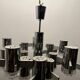 Italian Large Midcentury Chrome Chandelier 15 Lights