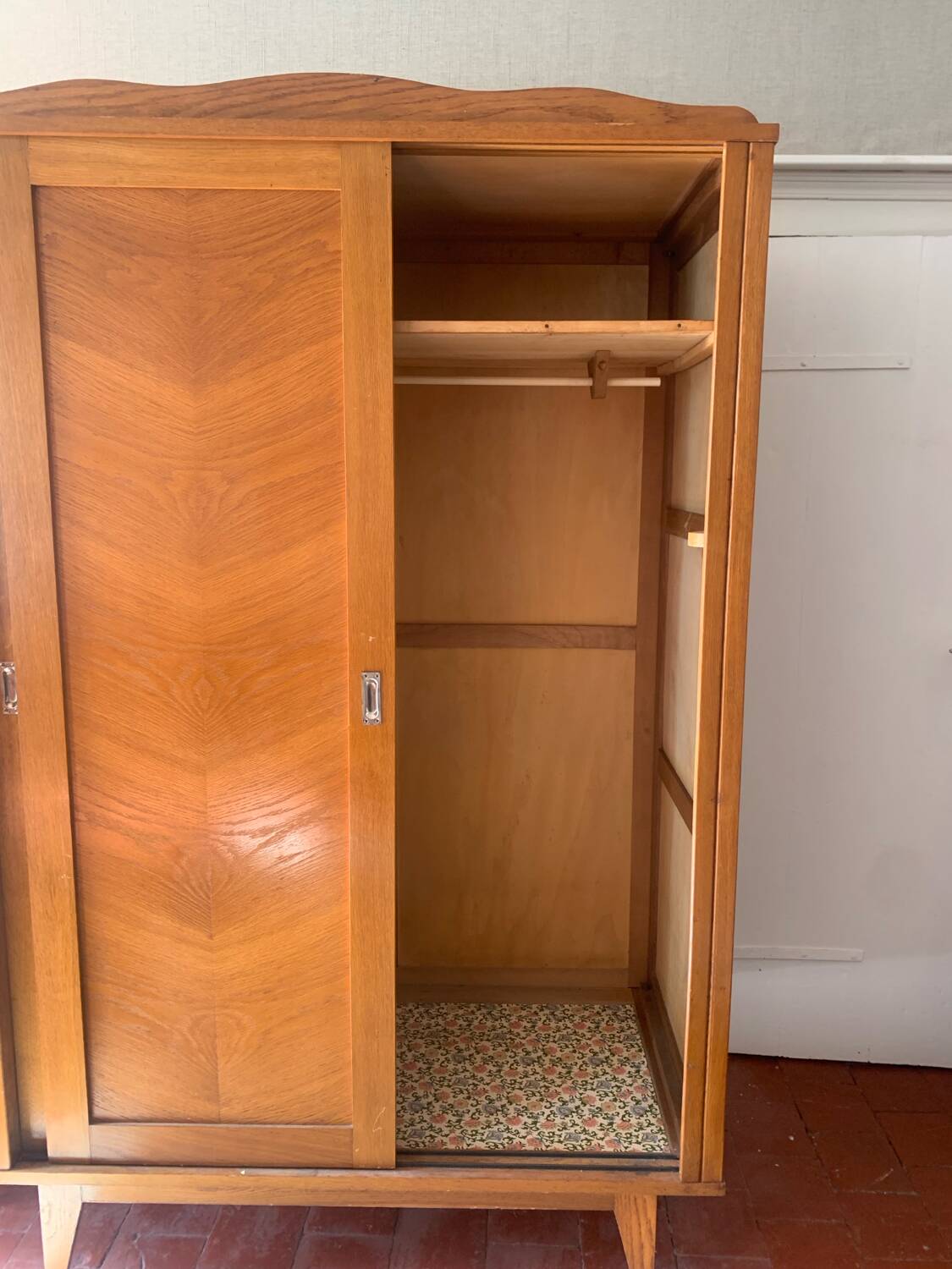 Vintage wardrobe with compass feet
