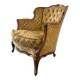 Fauteuil baroque vintage jaune doré / une place / canapé
