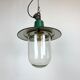 Green Enamel and Cast Iron Industrial Pendant Light, 1960s