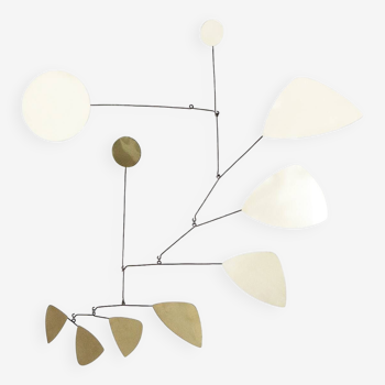 Modernist brass mobile 65 x 70cm