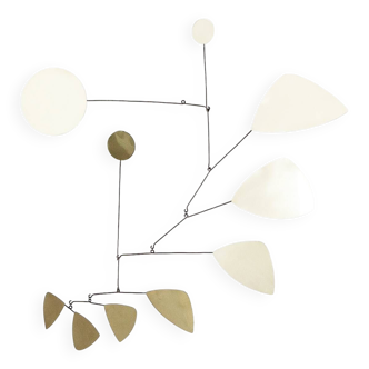 Modernist brass mobile 65 x 70cm