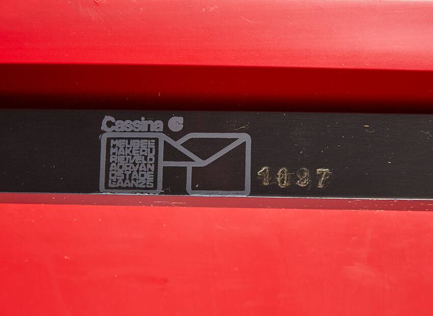 Gerrit Rietveld Red & Blue Chair for Cassina 1918/1970s