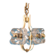 Small brass and crystal glass pendant by Sische, Germany, 1970s.