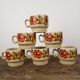 Vintage cups 70' x6 - Weidmann, Italian porcelain