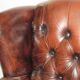 Leather faux chocolate armchair