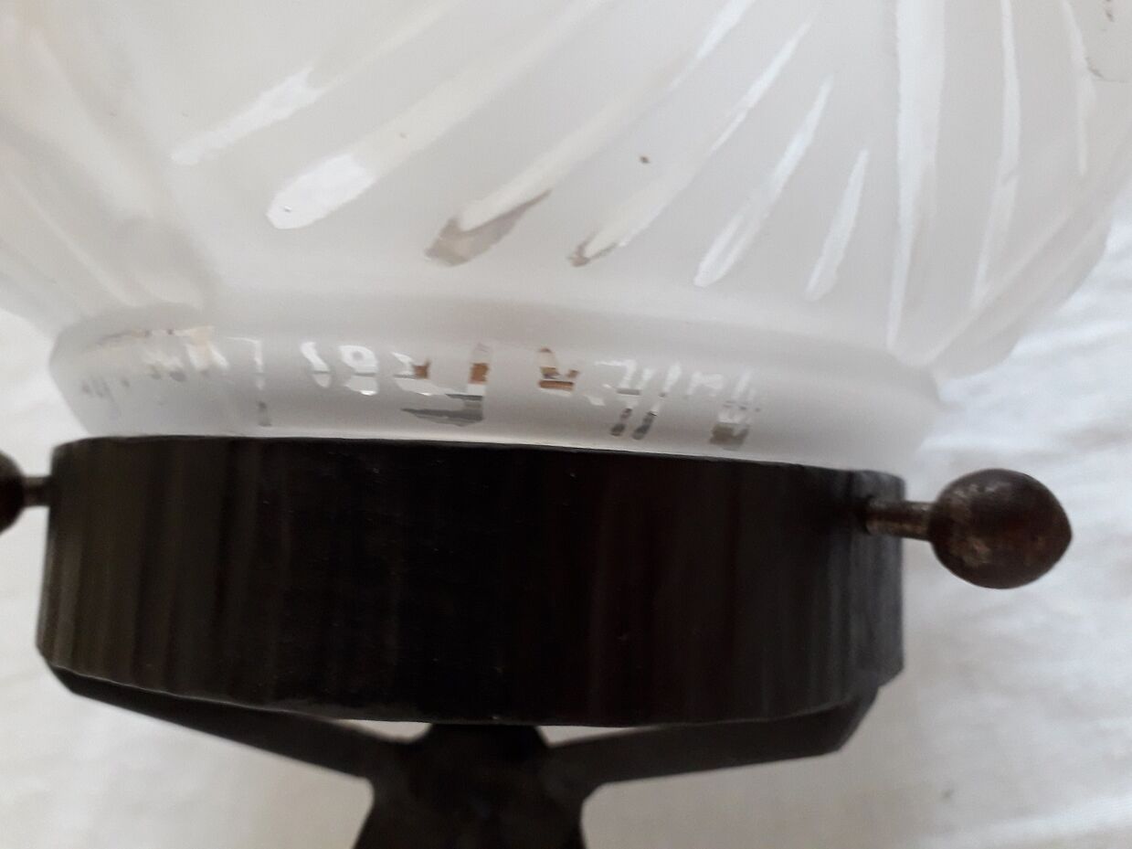 Signed Muller art deco ceiling