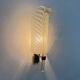 Large Barovier & Toso wall lamp Murano glass leaf, 1970s