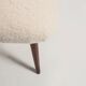 Set of two mid-century modern light beige boucle stools, Europe, 1960s.