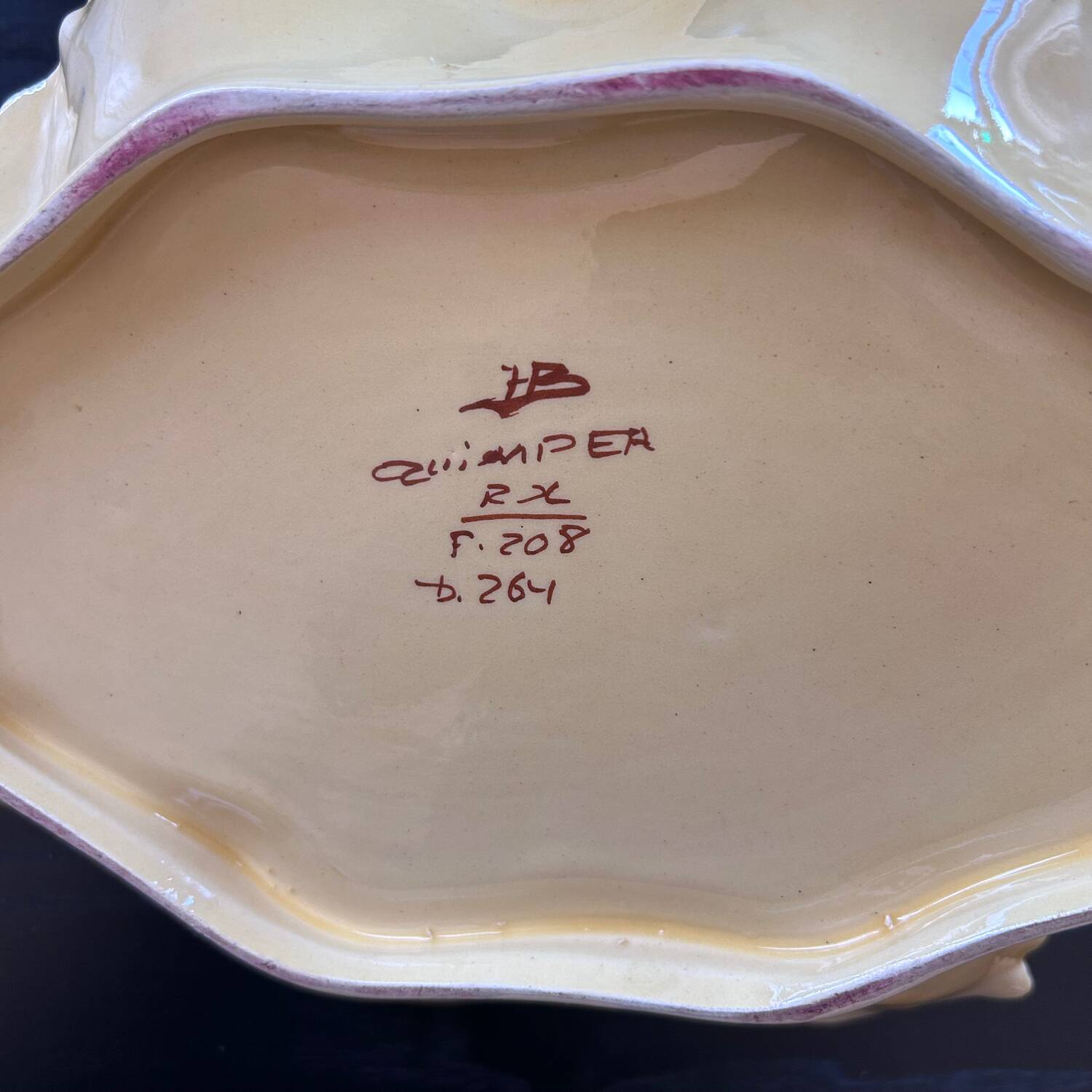 Dish signed HB Quimper