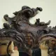 Large antique carved wooden mirror – Louis XV style – late 19th century