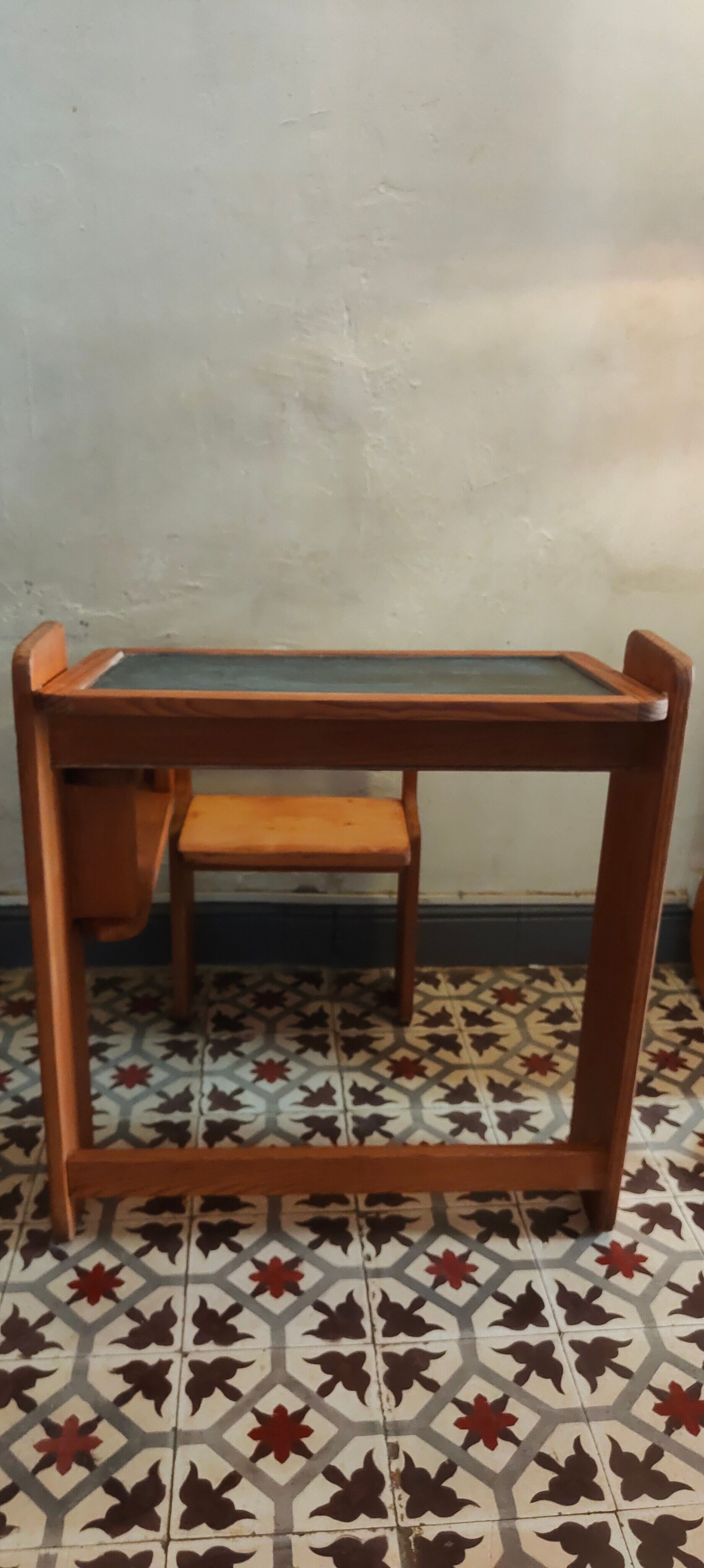 Bureau Enfant Pliable - Marron, Dimensions 60x45x70 Cm