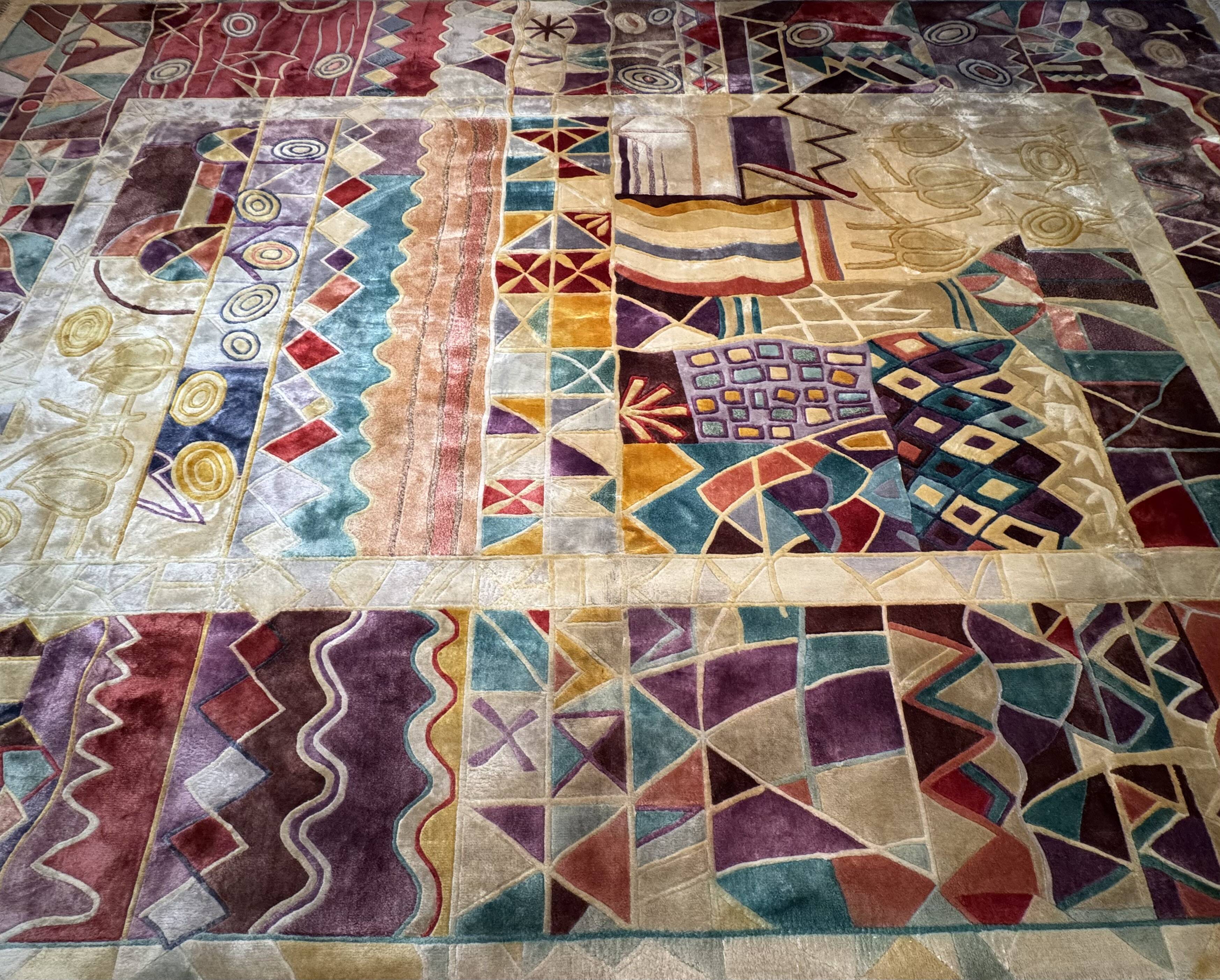 Shanghai Art Deco Silk Rug 300x200 cm