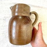 Pichet stoneware vintage Grès du Berry handmade France