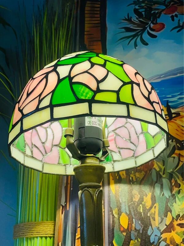 Lamp inspired by vintage Tiffany style Art Nouveau.