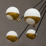 Italian brass chandelier with 8 light points