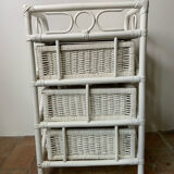 Meuble 3 tiroirs en rotin