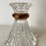 Lustre Cristal D'Arques, Bougeoir À Bord Doré