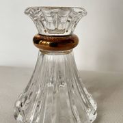 Crystal Lustre D'Arques, Candle Holder with Gold Edge