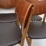 Danish Dining Chairs Set of 6 by Niels and Eva Koppel Slagelse Mobelfabric