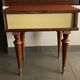 Chevet table in bois massive drawer decor de marquetry and fleur - vintage 60/70 years