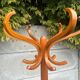 Coat rack – Vintage – Storage – Curved brown wooden parrot