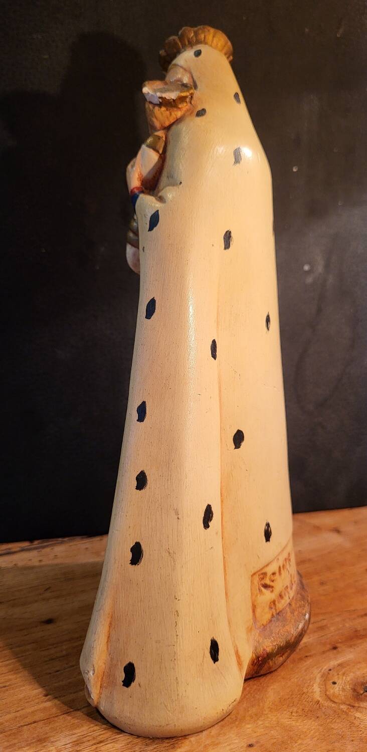 Virgin Mary with Child statue signed by Jeanne Ferrez