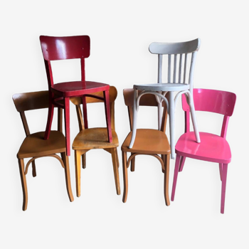 Lot de 6 chaises bistrots Baumann