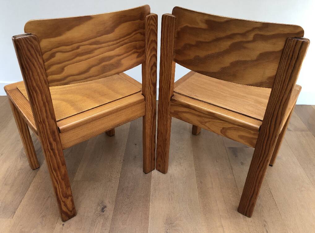 Pair of vintage chairs from the 1970s by Pierre Bégué