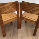 Pair of vintage chairs from the 1970s by Pierre Bégué