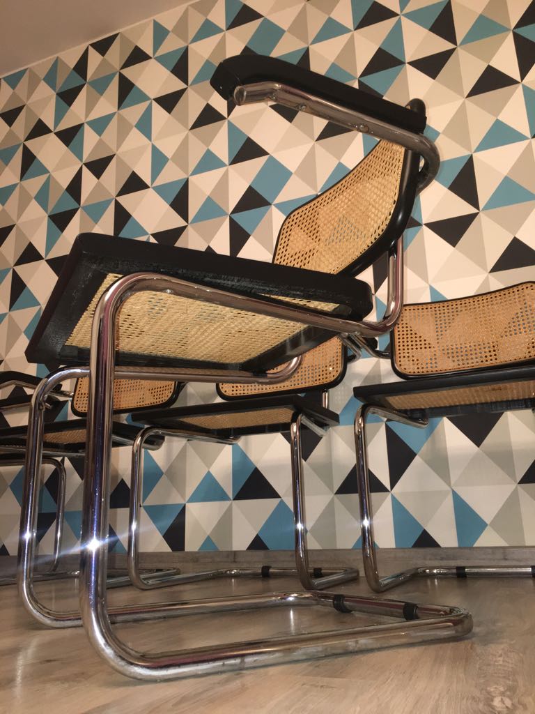Set of 6 armchairs Marcel Breuer b64 vintage made in italy