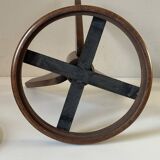 Vintage 60s tripod oak stool