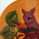 Cheese platter in Vallauris faience, squirrel decoration – 1960s-70s