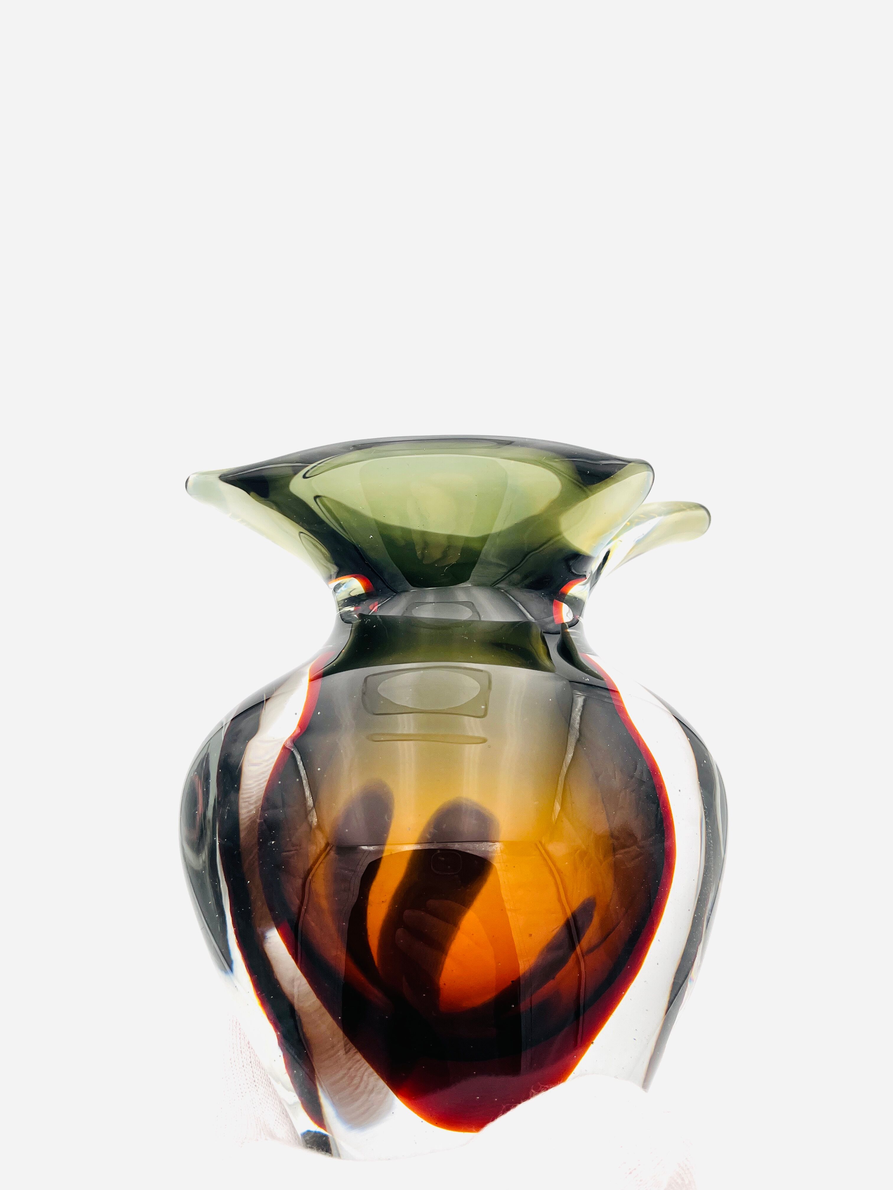 Murano Sommerso vase by Flavio Poli for Seguso 1960