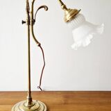 Art Nouveau bronze tulip lamp