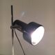 Adjustable lamp in black lacquered metal and chrome. French work. Circa 1970.
