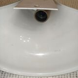 Pair of Italian wall sconces, frosted glass, brass.