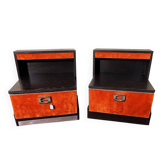 vintage 70s bedside tables