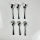 Set of 6 Guy Degrenne stainless steel ice cream cups with spoon