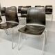 Set of 12 wooden and chrome chairs, Pagholz design from the 80s, vintage Pagwood.