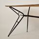 Table à manger italienne en métal laqué noir et formica, 1952