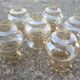 Lot de 6 globes en verre ambré